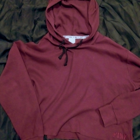 PINK Victoria's Secret Pullover Hoodie Half top - Picture 1 of 1